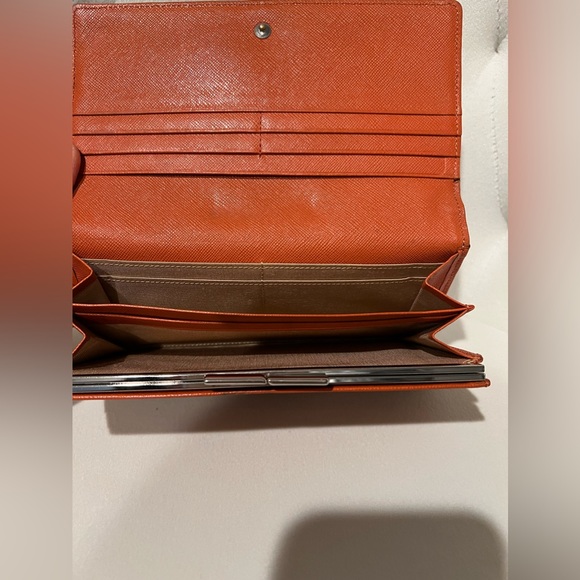 Rare Kiss Lock Burberry Nova Check Canvas Long Wallet - Picture 7 of 8